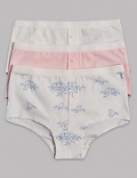 Marks and Spencer  3 Pack Printed Cotton Shorts with Stretch (6-16 Years)