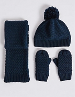 Marks and Spencer  Kids Hat, Gloves & Mitten Set