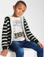 Marks and Spencer  Pure Cotton Striped Hooded Top (1-7 Years)