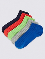 Marks and Spencer  5 Pairs of Trainer Liner Socks (3-14 Years)