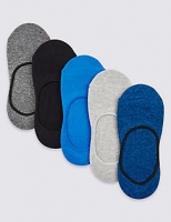 Marks and Spencer  5 Pairs of Cotton Rich Footsies (3-16 Years)