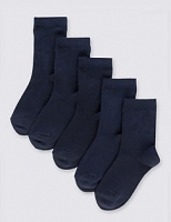 Marks and Spencer  5 Pairs of Freshfeet Cotton Rich School Socks (2-14 Years)