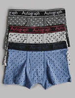 Marks and Spencer  3 Pack Printed Cotton Trunks with Stretch (6-16 Years)