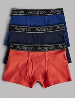 Marks and Spencer  3 Pack Cotton Trunks with Stretch (6-16 Years)
