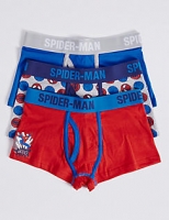 Marks and Spencer  3 Pack Spider-Man Cotton Trunks with Stretch (2 Years - 16 Y