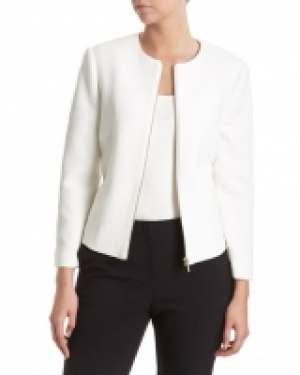 Textured Zip Front Jacket