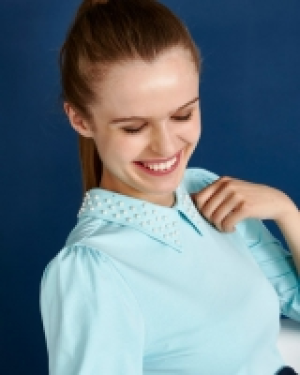 Savida Pearl Collared Top