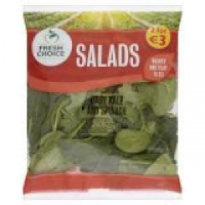 Whole Leaf Ice Berg Lettuce/Italian Mixed Leaf/Kale & Spinac 3.00 €