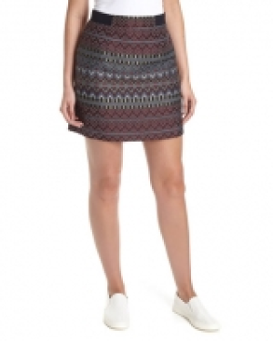 Elasticated Waist Jacquard Mini Skirt