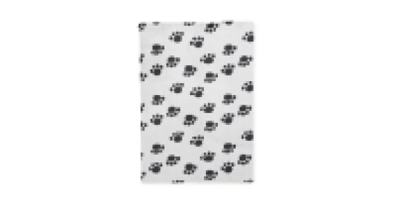 Memory Foam Plush Paw Print Pet Bed