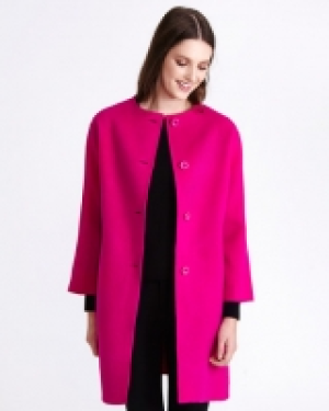 Paul Costelloe Living Studio Collarless Wool Coat
