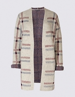 Marks and Spencer  Checked Longline Cardigan