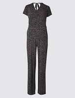 Marks and Spencer  Animal Print Short Sleeve Jumpsuit