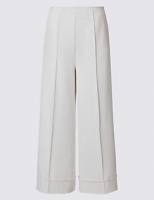 Marks and Spencer  Pleated Wide Leg Cropped Trousers