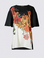 Marks and Spencer  Floral Print Beaded Half Sleeve Tunic