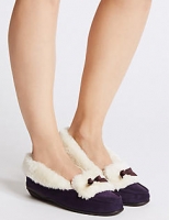 Marks and Spencer  Fur Moccasin Slippers