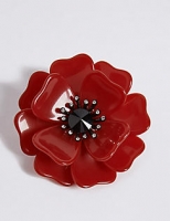 Marks and Spencer  Floral Poppy Resin Brooch