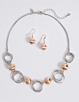 Marks and Spencer  Ball Link Necklace & Earrings Set