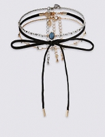 Marks and Spencer  Bow Layered Choker Necklace