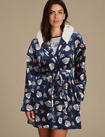 Marks and Spencer  Printed Fleece Dressing Gown