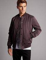 Marks and Spencer  Cotton Blend Bomber Jacket with Stormwear