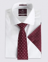 Marks and Spencer  Pure Silk Spotted Tie & Pocket Square Set