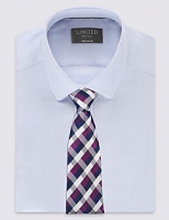 Marks and Spencer  Pure Silk Gingham Checked Tie