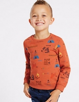 Marks and Spencer  Cotton Rich Printed Sweatshirt (3 Months - 5 Years)