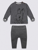 Marks and Spencer  2 Piece Pure Cotton Peter Rabbit Top & Bottom Outfit