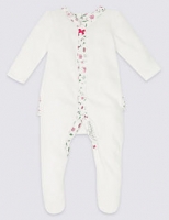Marks and Spencer  Cotton Rich Long Sleeve Sleepsuit