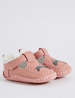 Marks and Spencer  Kids Leather Riptape Pram Shoes