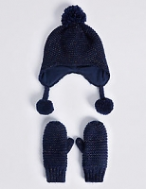 Marks and Spencer  Kids Hat & Mittens Set