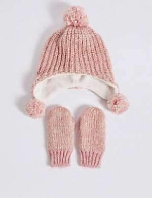 Marks and Spencer  Kids Hat & Mittens Set