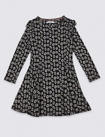 Marks and Spencer  Printed Cotton Rich Dress with Stretch (3-14 Years)
