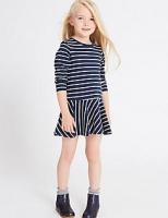 Marks and Spencer  Cotton Rich Striped Dress (3 Months - 5 Years)