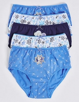 Marks and Spencer  5 Pack Pure Cotton Disney Frozen Briefs (18 Months - 7 Years