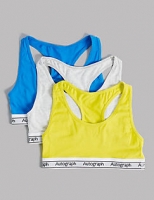 Marks and Spencer  3 Pack Cotton Crop Top with Stretch (9-16 Years)