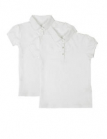 Marks and Spencer  2 Pack Girls Cotton Rich Ruched Tops