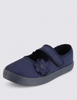 Marks and Spencer  Kids Riptape Plimsolls with New & Improved Fit
