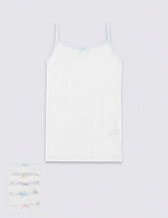Marks and Spencer  5 Pack Pure Cotton Assorted Camisole Vests (18 Months - 16 Y