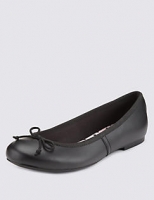 Marks and Spencer  Kids Freshfeet Leather Ballet Pumps with Insolia Flex® & Si