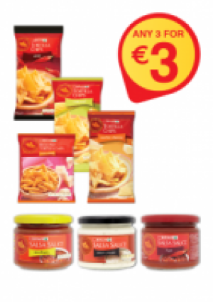 SPAR Tortilla Chips < Dips Range Various ANY 3 FOR 3