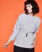Dunnes Stores  Lennon Courtney at Dunnes Stores Grey Batwing Top