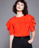 Dunnes Stores  Lennon Courtney at Dunnes Stores Orange Wing Sleeve Top
