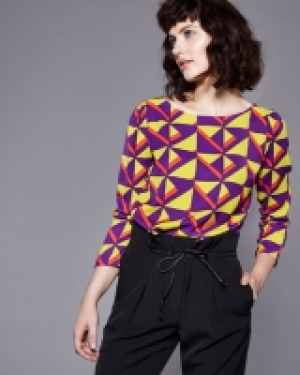 Lennon Courtney at Dunnes Stores Print Boat Neck Top