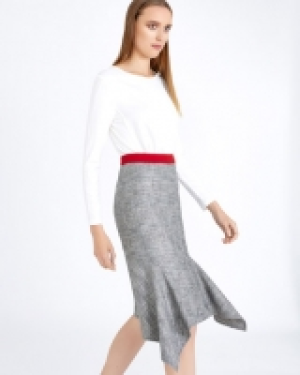 Carolyn Donnelly The Edit Asymmetric Check Skirt