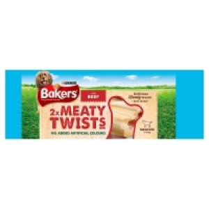 Bakers Meaty Twists Beef Chews Bag 1.48 €