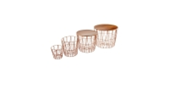 Aldi  Copper Wire Storage/Table 4 Pack