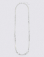 Marks and Spencer  Silver Plated Textured Link Necklace
