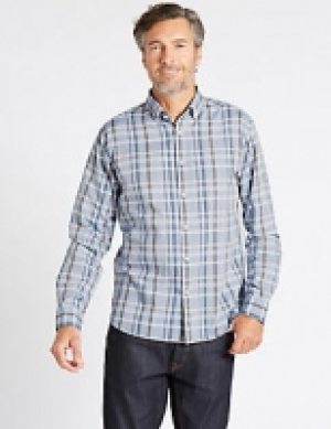 Pure Cotton Checked Oxford Shirt 47.50 €